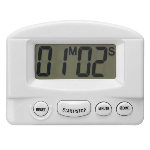 Køkkentimer med høj lydstyrke, optælling og nedtælling, magnetisk design, multifunktionel digital uretimer, hvid