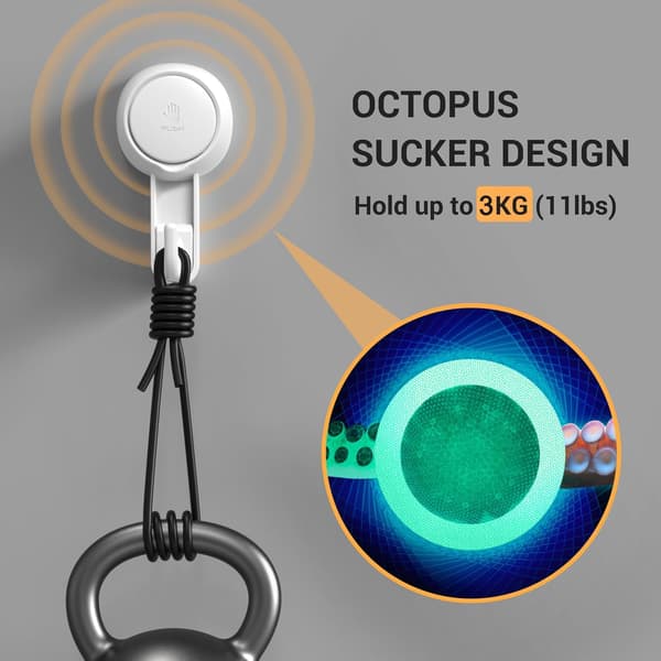 Heavy Duty Suction Cup Hooks 4-Pack Reusable Waterproof Towel Hanger for Bathroom Kitchen Wall Ceiling Mounted Key Holder