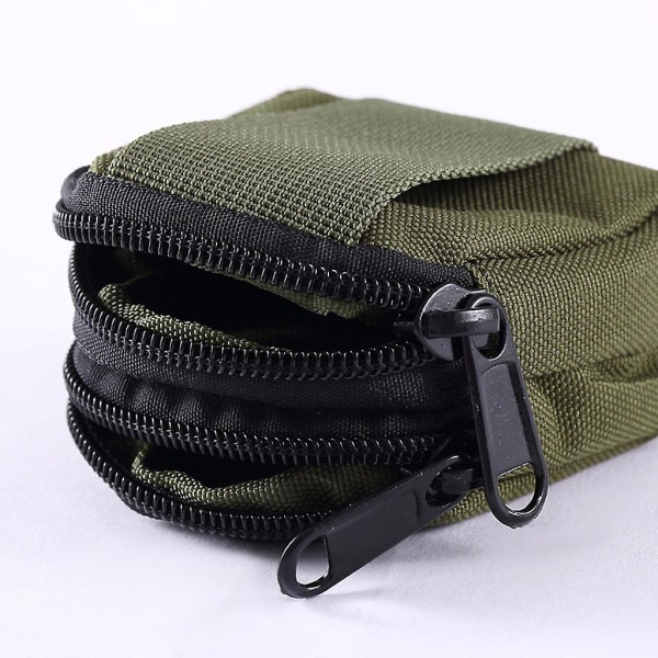 Molle-väska Camping Militär EDC Midjeväska Funktionell Bältesväska Nyckel Mynthållare Svart Färg
