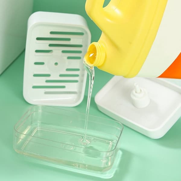 Kitchen Cleaning Box with Sponge Storage Box Kitchen Dispenser Sponge Scrubber Holder Case, E
