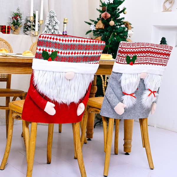 2 stykker julepynt til stole, langskægget gammel mand
