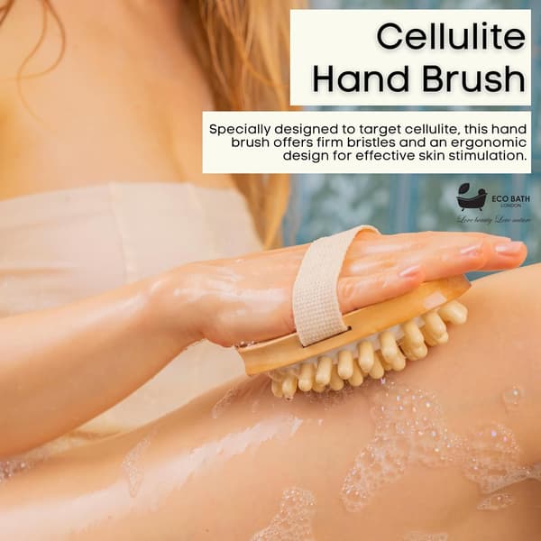 Cellulite Hårbørste - Cellulitebehandlingsbørste, Effektiv Cellulitefjerner og Massageapparat, Eksfolierende Massagebørste i Træ