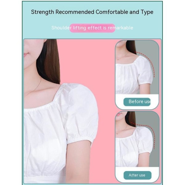 Osynliga axelvaddar Elastisk silikon Mjuk anti-glid självhäftande Återanvändbar Enhancer Klänningar T-shirt Kvinnor Män