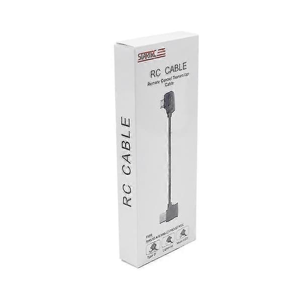 Startrc 10cm USB-C / Type-C - Micro USB -muunnosliitin datakaapeli DJI Mavic Mini / Air, Shark-kaukosäätimelle (musta)