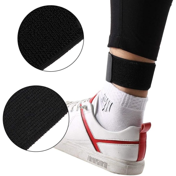 Sports Guard Tape, Sports Shin Guard Fast Bandasje Tape Feste Shinguard Justerbar elastisk sportsrem tilbehør (svart)