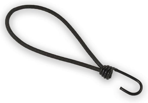 25 stk. elastikker med krog 20 cm presenning ekspander spænder med spiralkrog øje 200 mm Ø 6 mm ekspander øje sort (BT)