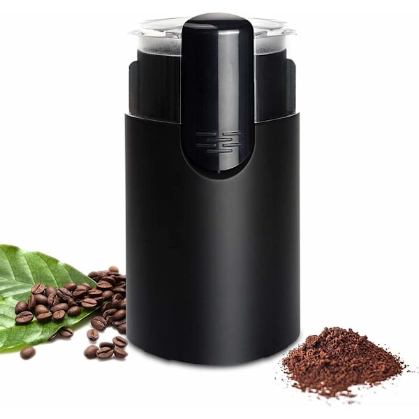Elektrisk kaffekvern for bønner, krydderier, urter og nøtter, kniver i rustfritt stål, elektrisk kaffekvern i rustfritt stål