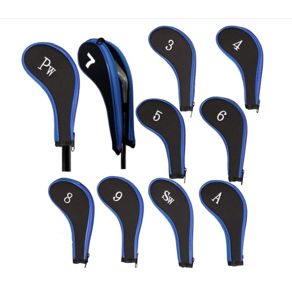 Sininen - 10 kpl Golfmailan päänsuojat Golfmailan suojapäät
