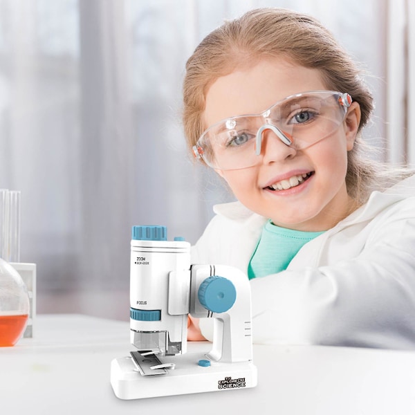 200x bærbart børnemikroskop udendørs håndholdt base Primær- og ungdomsskoleelevers videnskab Blue