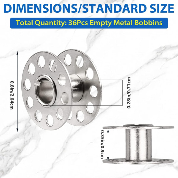 50 stk metall, symaskinspoler for håndverkssøm, metallspoler sett for babylås, symaskintilbehør