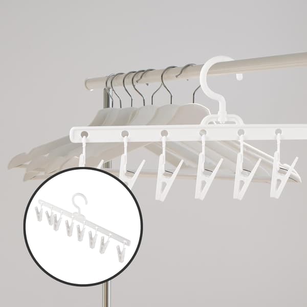 8 Clips Windproof Clips Multifunctional Hanger Sock Holder PP Material Well-Sewn Foldable Design