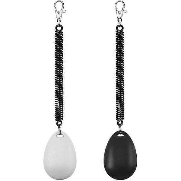 2-pack Dog Training Clicker with Wrist Strap, Pet Training Clicker with Large Button, Effective Tool for Behavior Improvement (Black and White)