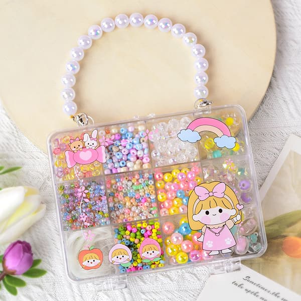 Perlelegetøj til børn, gør-det-selv-håndværk, løse perler, materialer,