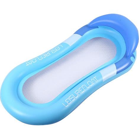 Blue Inflatable Pool Hammock, Floating Hammock. Inflatable Pool Mattress, Inflatable Floating Hammock - Blue.