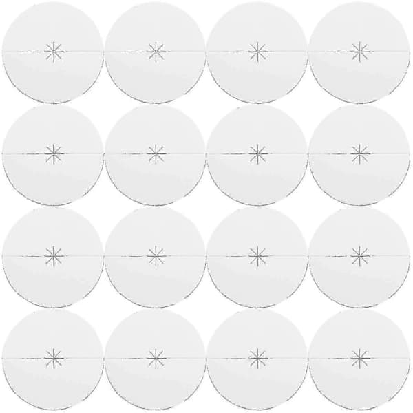 100 hvite lysmansjetter i papp, dryppbeskyttelse for lys, tilbehør til lysbrett 8x8 cm