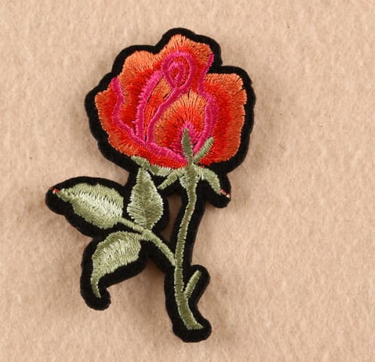 Broderi Patch Thermocollant, 11 stk. Roseblomster til å stryke på I