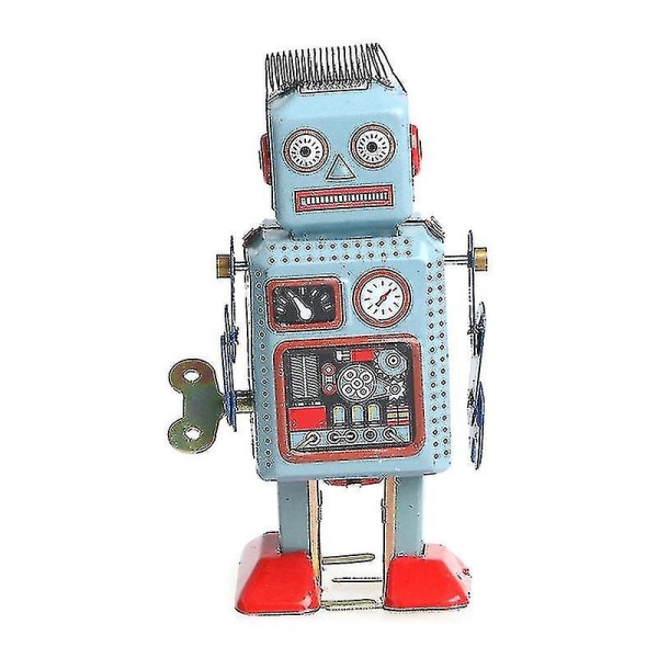 Vintage mekanisk urverk Clockwork Walking Robot Tin Leker Gavesamling for barn