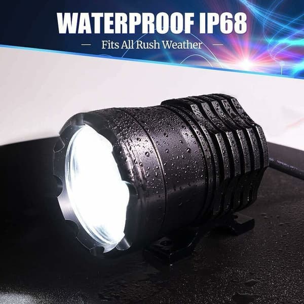 Motorcycle Headlight, LED Auxiliary Light, 40W Round LED Headlight, Fog Light, LED Spotlight, Auxiliary Headlight