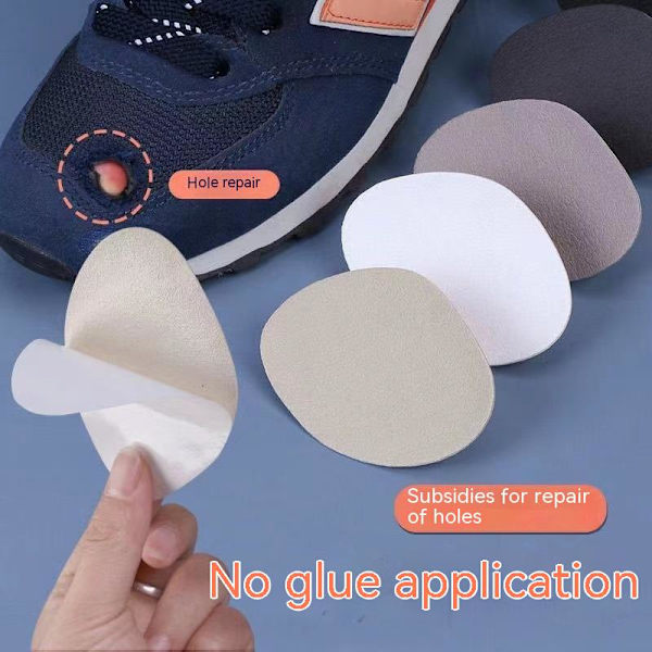 6 stycken självhäftande mörkgrå lappar för att reparera sportskor med hål på hälen Dark Grey/6 vulnerability patches