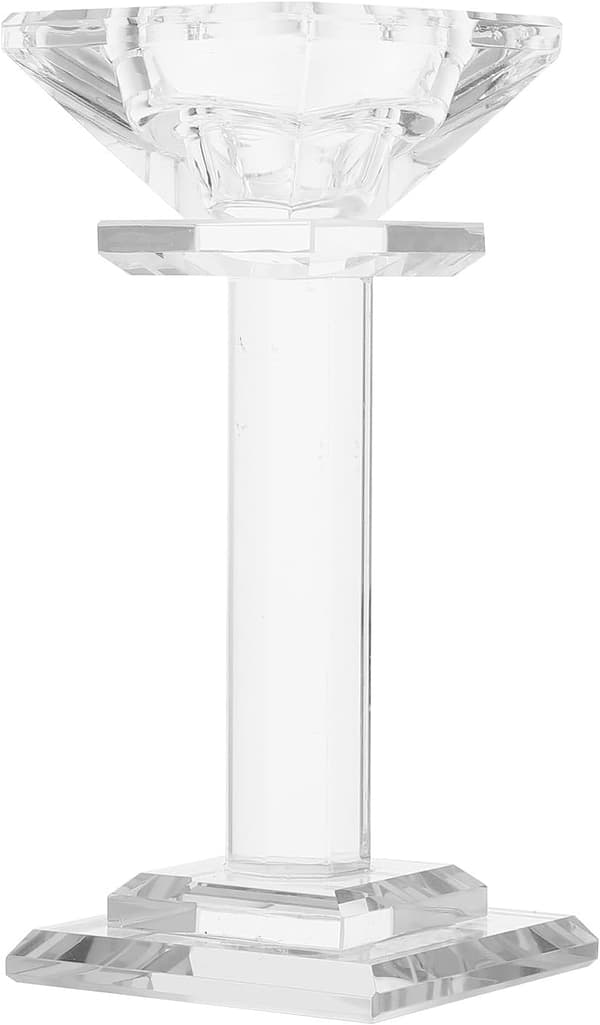 Crystal Decorative Candle Holder European Style Single Head Design Chic Creative Candlestick