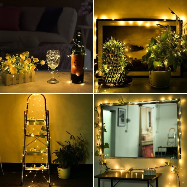 Led Fairy String Lights - Batteridrevne Firefly Lights For Home Decor