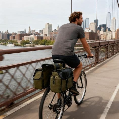 Motorcycle Bags - Waterproof Canvas Side Bag - Bag