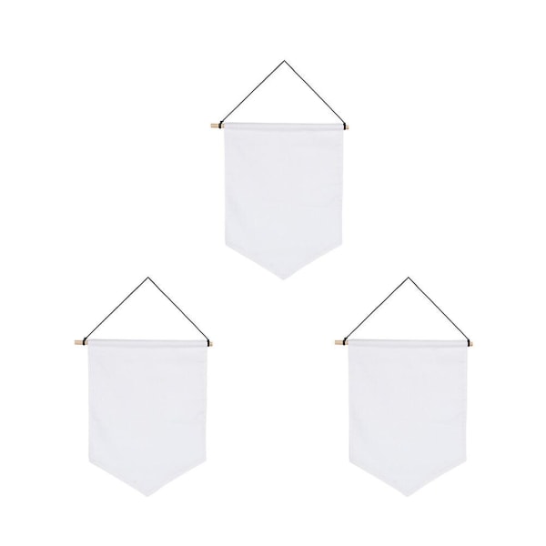 3 st Lapel Pin Display Canvas Banner Väggdisplay Banner Emblempins Display Case Pin Badge Disp White 34*30cm