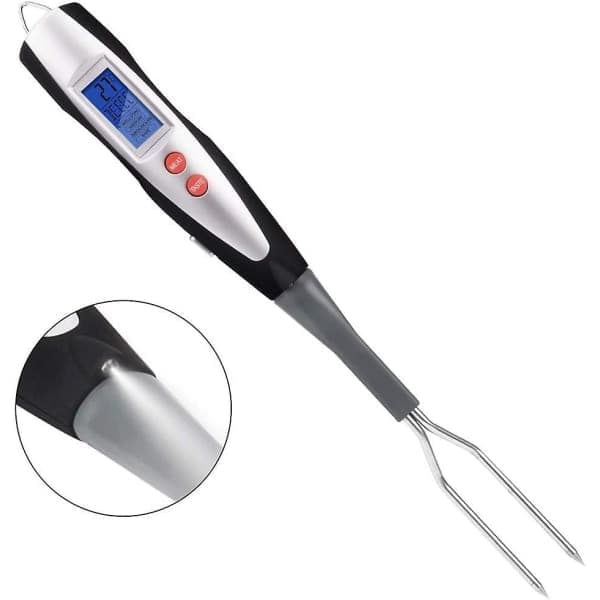 Meat Thermometer Fork Grill Fork with Thermometer Digital Grill Fork Thermometer Digital Cooking Fork Instant Read Fork Suitable