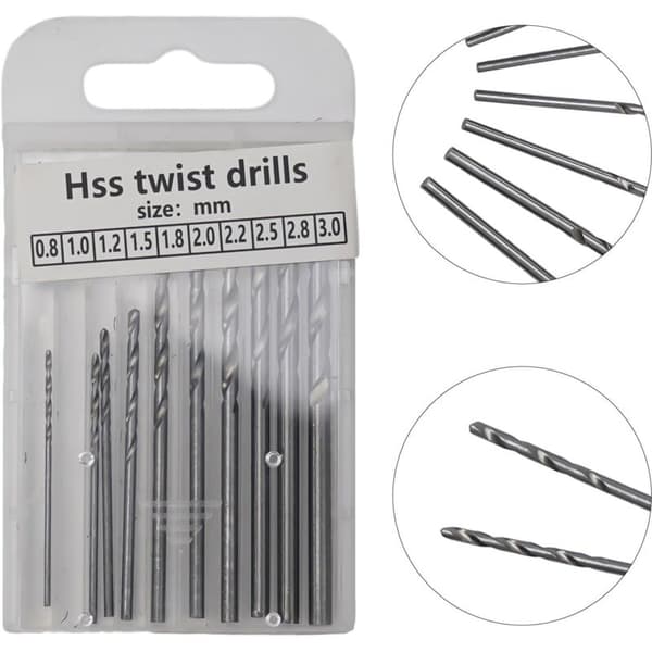 Minimanuel drill for woodworking and jewelry making - Precise drilling for various materials (10 drills)