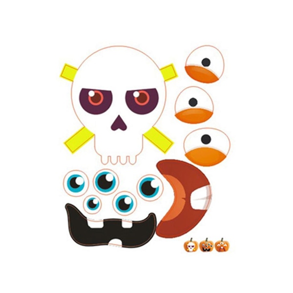 Halloween Kids Stickers Cute Stickers Scrapbooking Water Bottle Maker Face Sticker Sheets Diy Party FavorsStyle 3