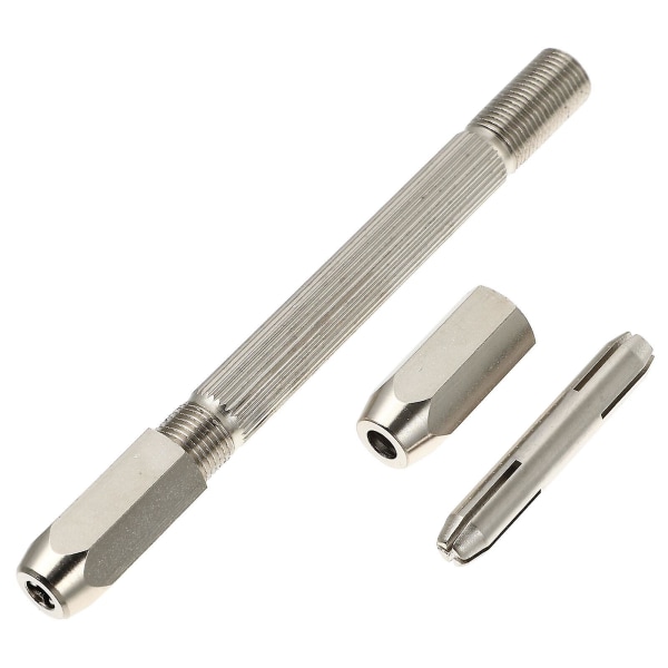 Hex Head Tools Dubbeländad Munstycke Pin Vise Handborr Trådmätare Bitshållare Vridverktyg För Smycken Klockreparations (silver)Silver10.4X1cm Silver 10.4X1cm