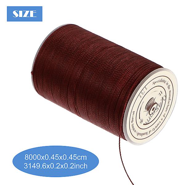 1st 0,45 mm rund vaxad tråd Skinnsytråd Handsömnadstråd för hantverk själv (beige)Röd8000X0,45CM Red 8000X0.45CM