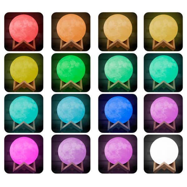 Lamps - Moon Lamp 15 cm / Night Light - Moon Lamp - Adjustable Color