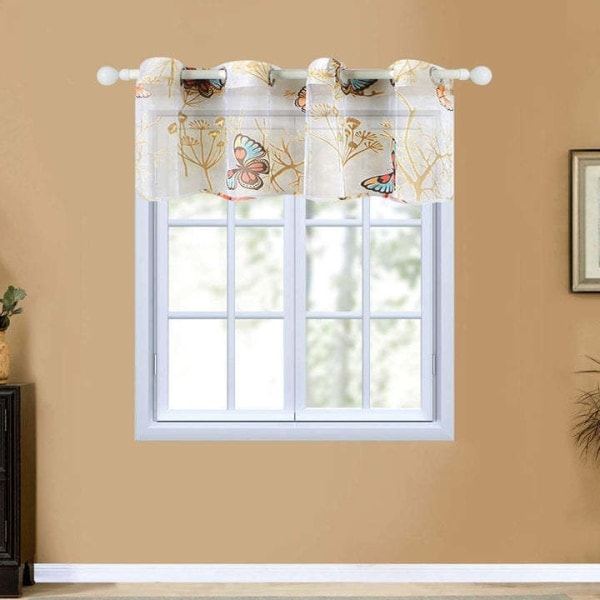 Ganska trykte Butterfly Sheer Gardiner Polyester Sheer Gardiner