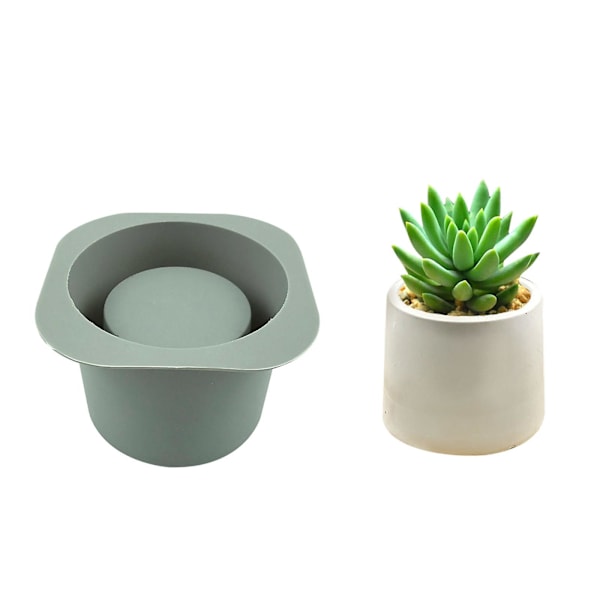 Cementblomkruka Limform DIY Sukkulenter Blomkruka Kvadrat Rund Blomkruka SilikonformA