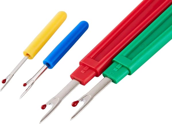 Sewing Seam Ripper Tool, Stitch Remover and Thread Cutter with 2 Large + 2 Small Seam Rippers, 1 Pack Thread Snips, 1 Pack 5 \" Scissors