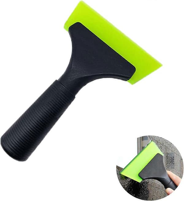 Small Scraper with 5 Inch Green Rubber Window Film Scraper, Mini Wiper Window Tinting Tool with Non-Slip Handle for Car