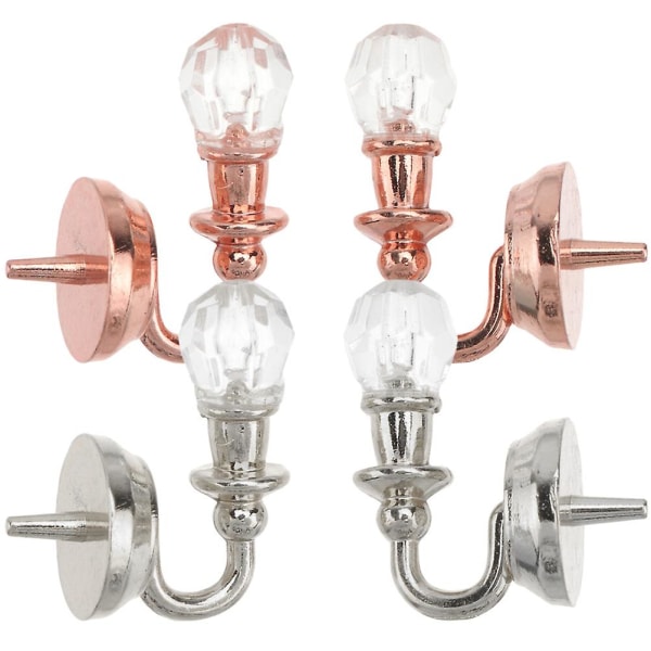 4 stk. Dukkehust Miniatyr Vegglampe Modell Dukkehust Modell Vegglys For DekorAssortert Farge2x1.2x Assorted Color 2x1.2x2.3cm