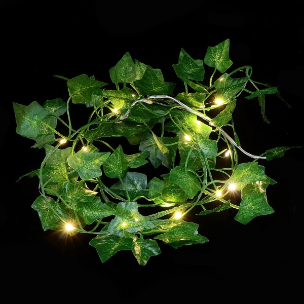 Kunstig Ivy Girland Med Led-lysgrønne Blade Vine Lampe StringGreen200x5cm Green 200x5cm