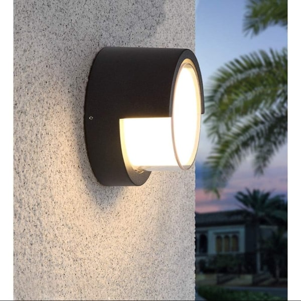 Utomhusvägglampetter 12W LED-lampor Vattentäta utvändiga lampetter upp och ner för verandagårdar Garagefoajé (varmt ljus)