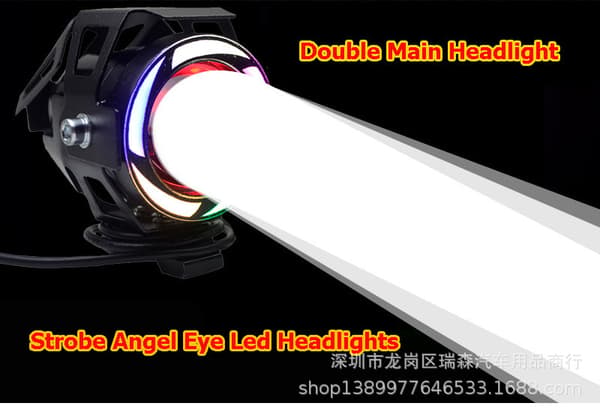 Two-piece electric motorcycle modified headlight LED external