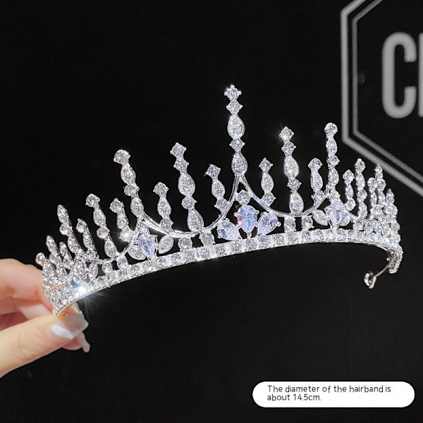 5 stk. Prinsessekrone Guld Perle Hårbånd Rhinestone Hårpynt til Bryllup Brude Prom Fødselsdagsfest Cosplay