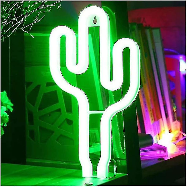 Kaktus Neonljusskylt LED Kaktuslampor Vägglampa Rum Dekoration Batteri USB-Driven Neonljus Neon Skyltar Kaktuslampor Lyser Upp För Barns Sovrum