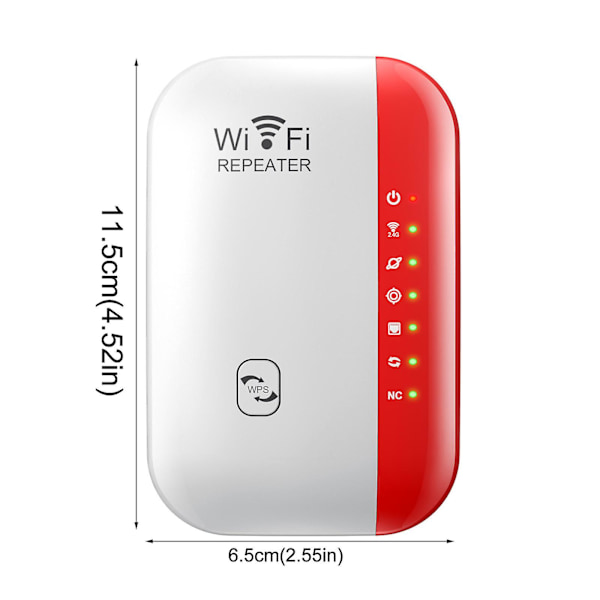 300 Mbps Mini Wifi-förstärkare Stödjer Fler Enheter Grundläggande Internetapplikationer RödEU