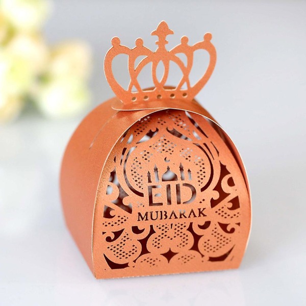 100 kpl Candy Box Crown Ramadan Gift Box Happy Holidays Juhlatarvikkeet Sininen