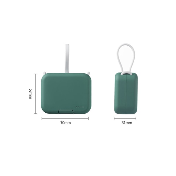 Handväska Ryggklämma Levereras Med Kabel Power Bank, Mobiltelefonhållare Grön