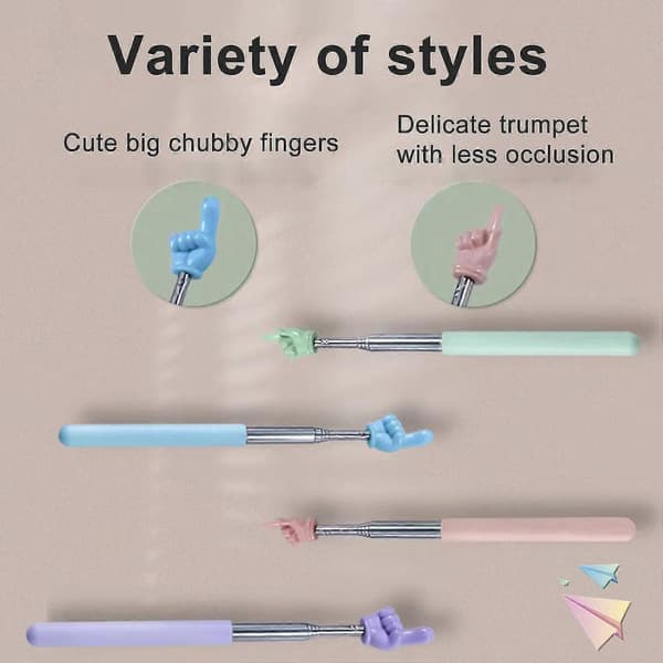 Extendable Finger Stick Retractable Telescopic Classroom Teacher Pointer Mini Handheld Presentation -Sy -Sy Red