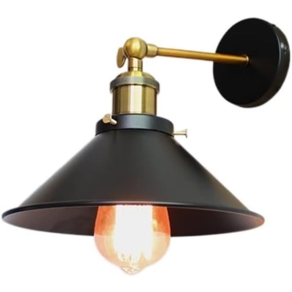 Vintage Loft LED Vægslampe til Hjem Industrielt Dekor Retro Badeværelsesbelysning Jernlampeskærm Soveværelsesvæglampe 26 cm