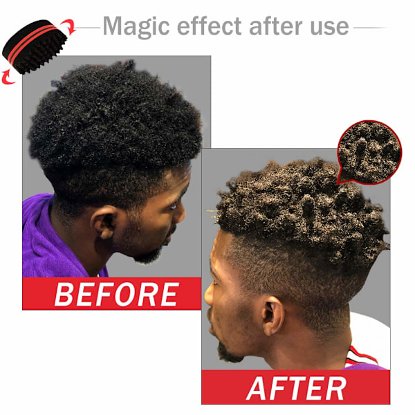 Barber Svamp Børste Twist Hår Til Bølger, Dreadlocks, Krøller, Afro Krøller Som Hårplejeværktøj Hul Diameter Passende - 2 STK