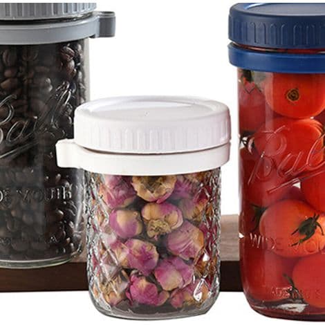 Reusable Leak-Proof Jar Lids - 20-Pack, 70mm Diameter, Dishwasher Safe - ULISEM
